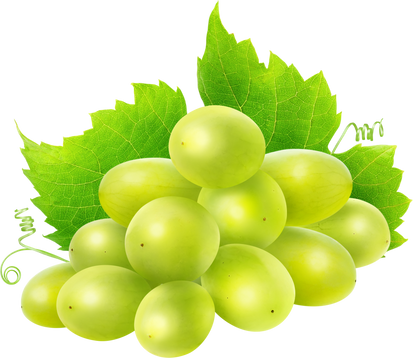 Isolated White Grapes